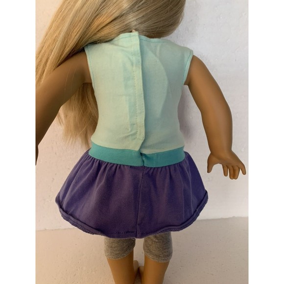 American Girl COLOR BLOCK OUTFIT ONLY Dress Leggings for 18" Doll - Picture 2 of 14